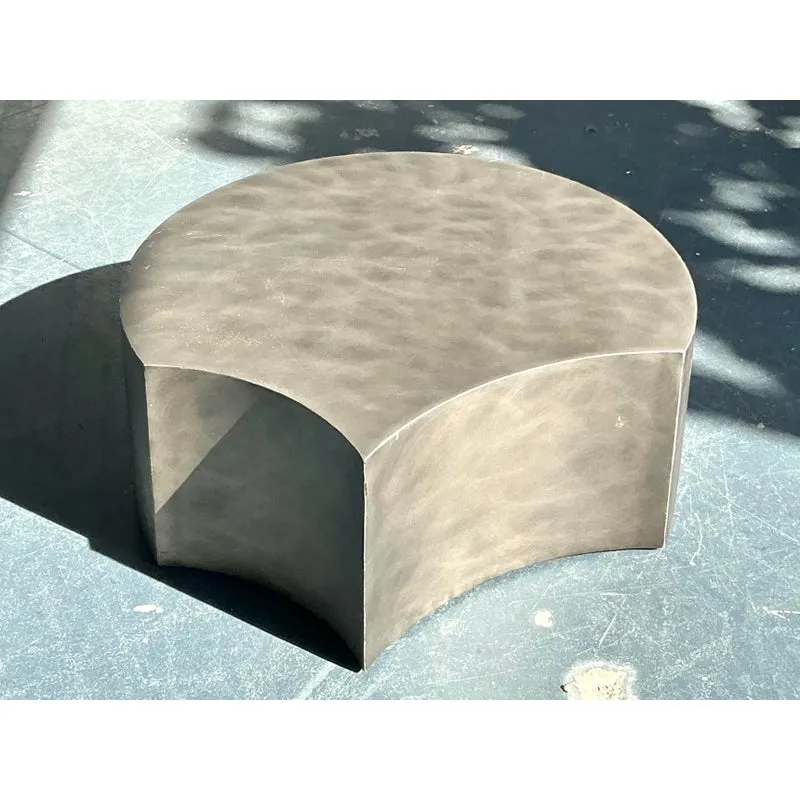 Vintage Postmodern Sculpted Metal Coffee Table — additional photo 3