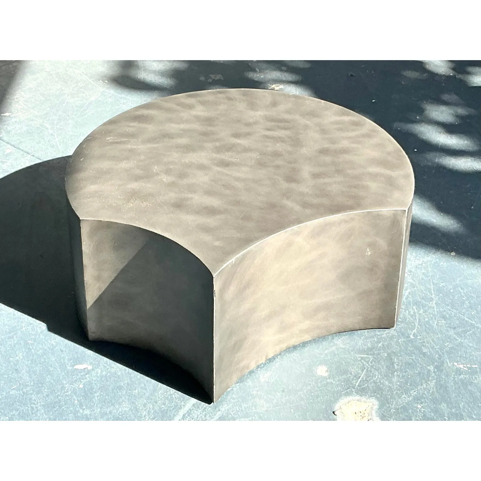 Vintage Postmodern Sculpted Metal Coffee Table — additional photo 4