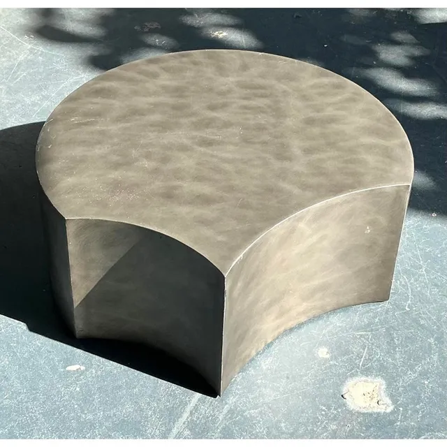 Vintage Postmodern Sculpted Metal Coffee Table — additional photo 2