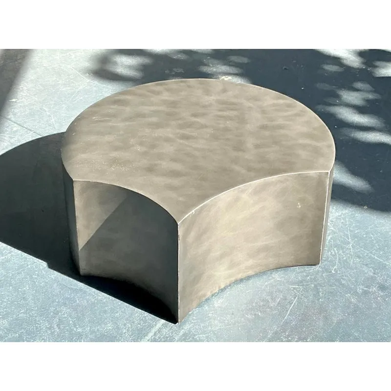 Vintage Postmodern Sculpted Metal Coffee Table — additional photo 5