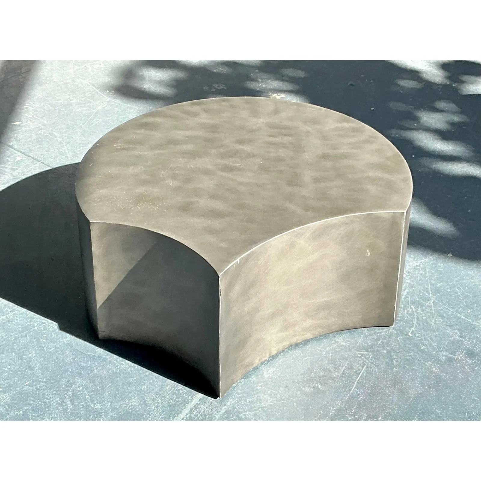 Vintage Postmodern Sculpted Metal Coffee Table — additional photo 6