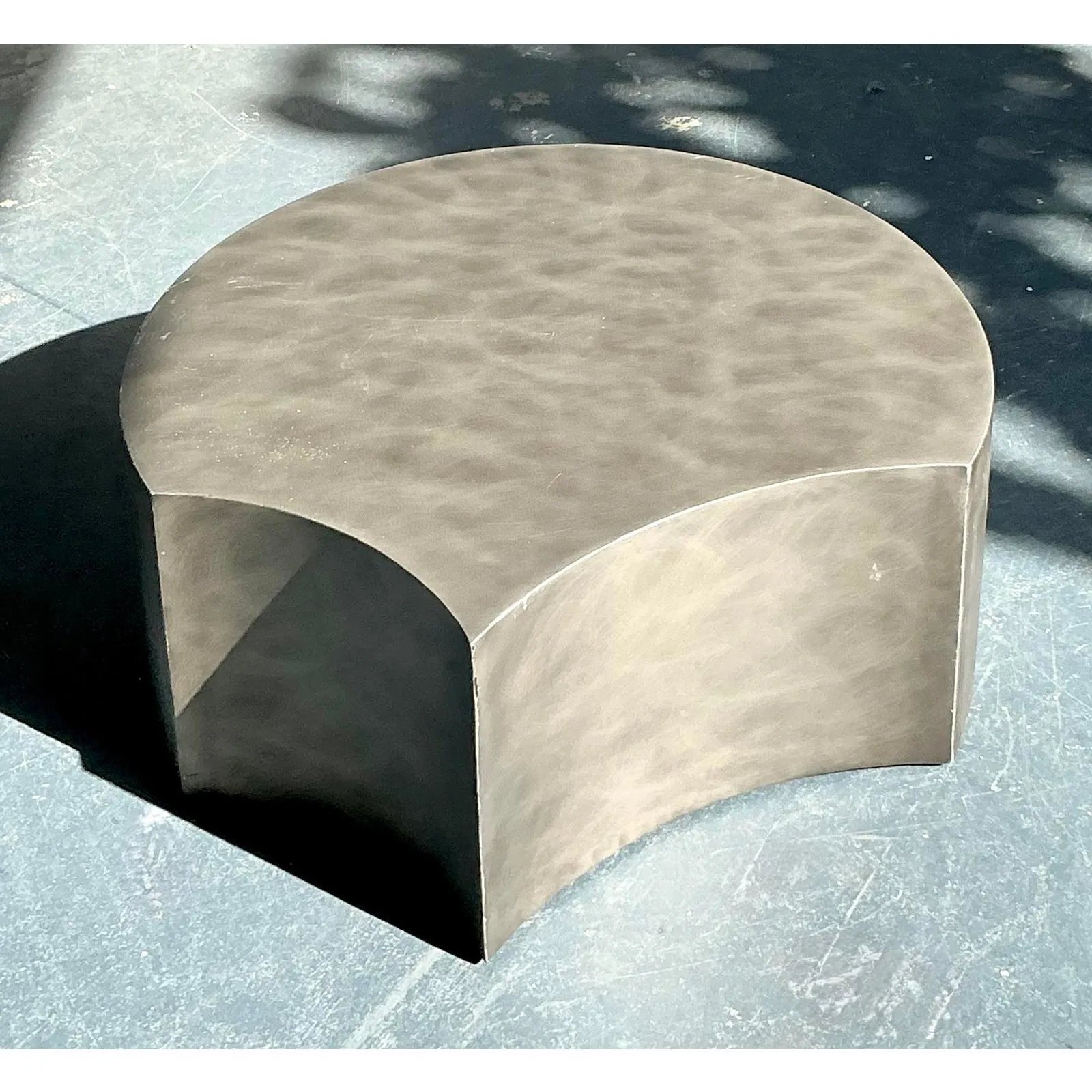 Vintage Postmodern Sculpted Metal Coffee Table — additional photo 7