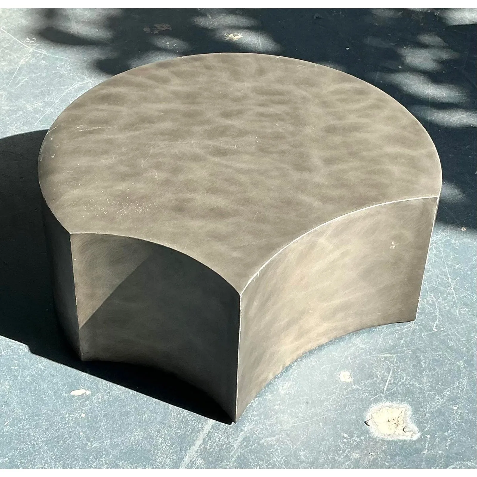 Vintage Postmodern Sculpted Metal Coffee Table — additional photo 8