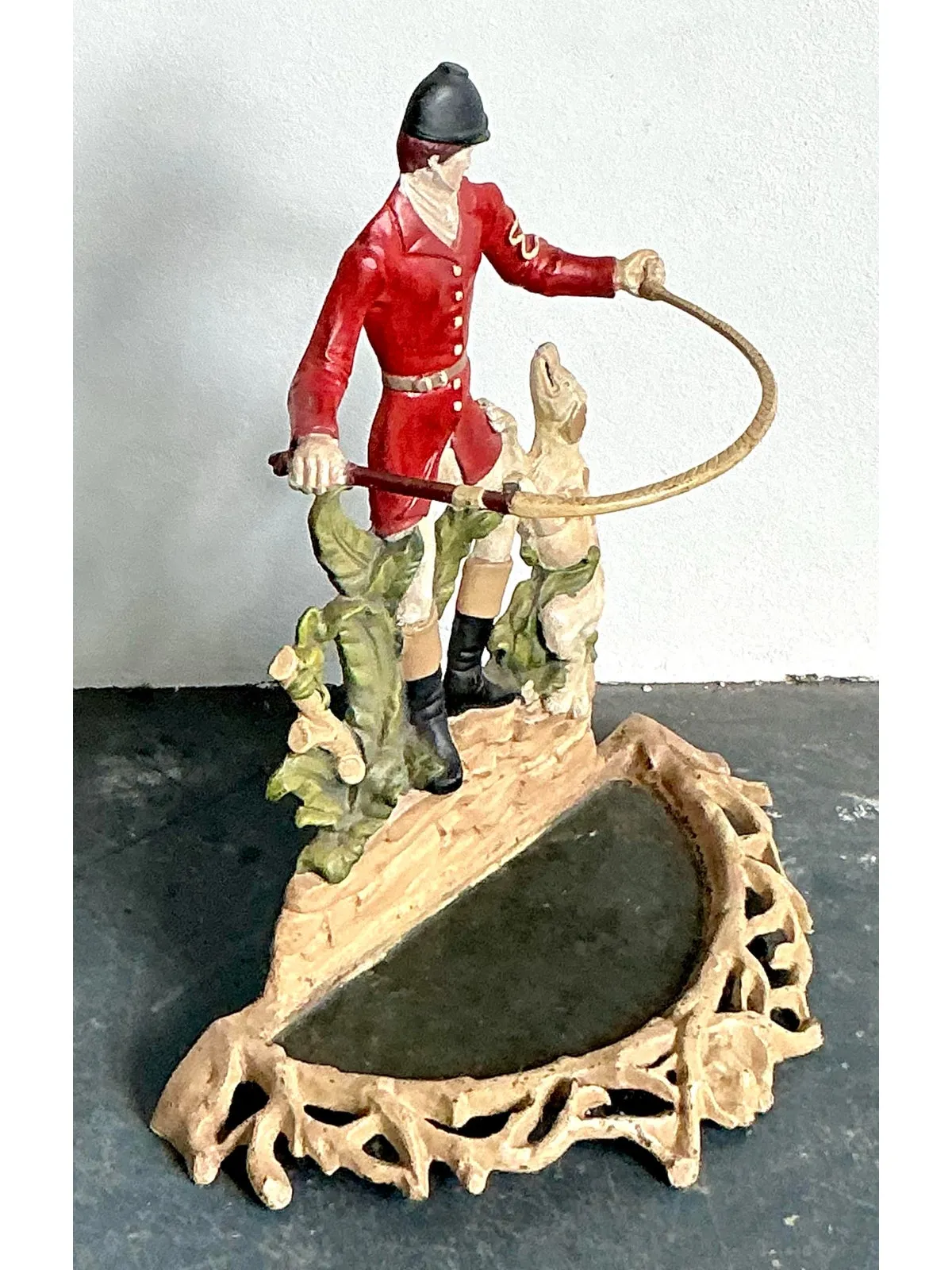 Vintage Regency Wrought Iron Jockey Umbrella Stand — additional photo 1