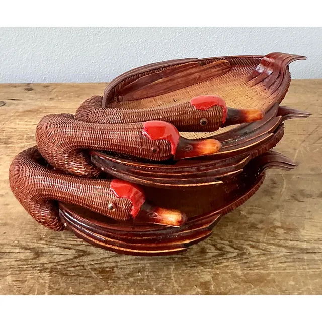 Vintage Shanghai Handicrafts Duck Trays - Set of 3 — additional photo 1