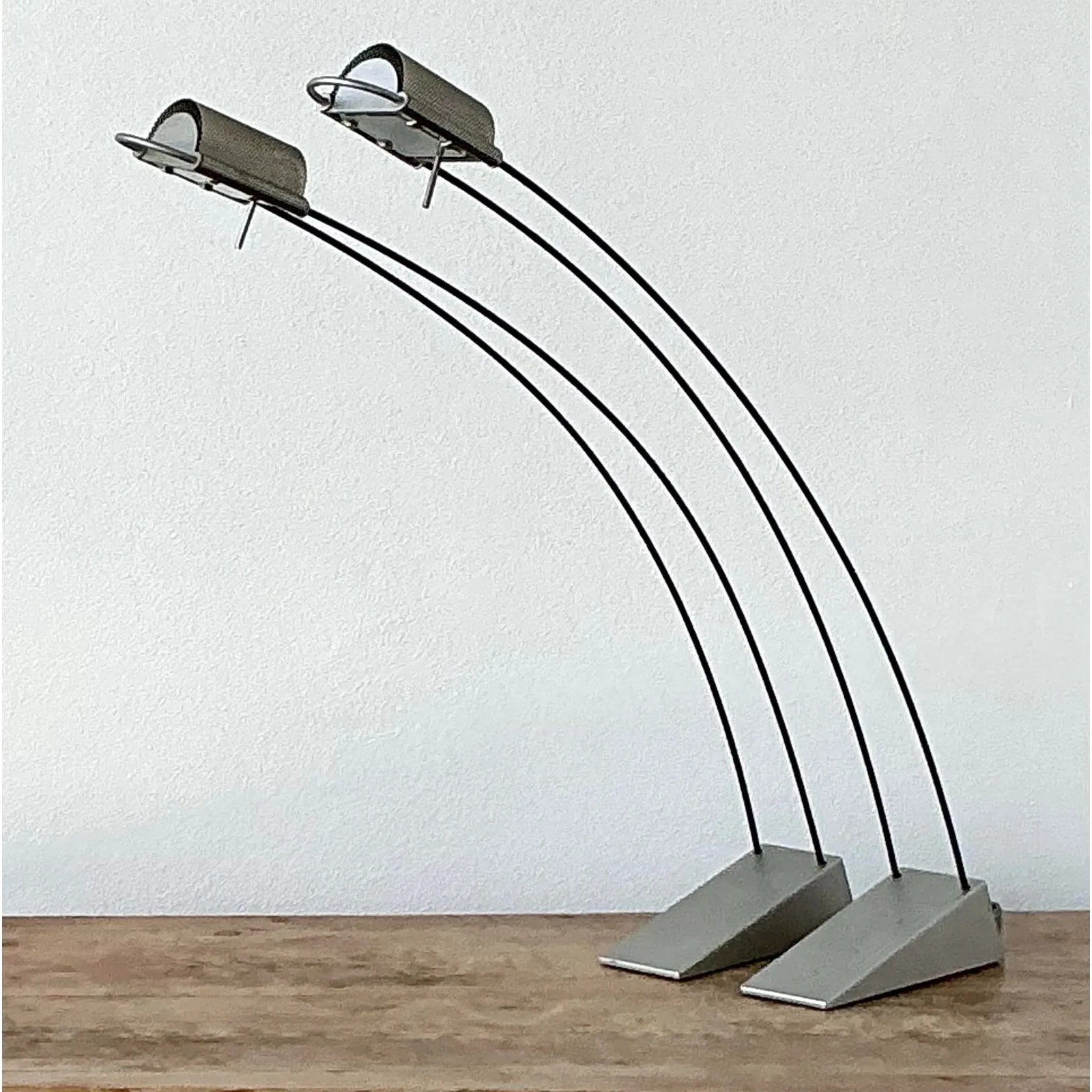 Vintage Contemporary Arc Table Lamps After Robert Sonneman — additional photo 2