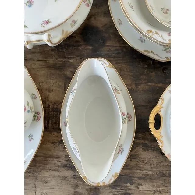 Vintage Regency Limoges China Floral Serving Pieces - Set of 12 — additional photo 6