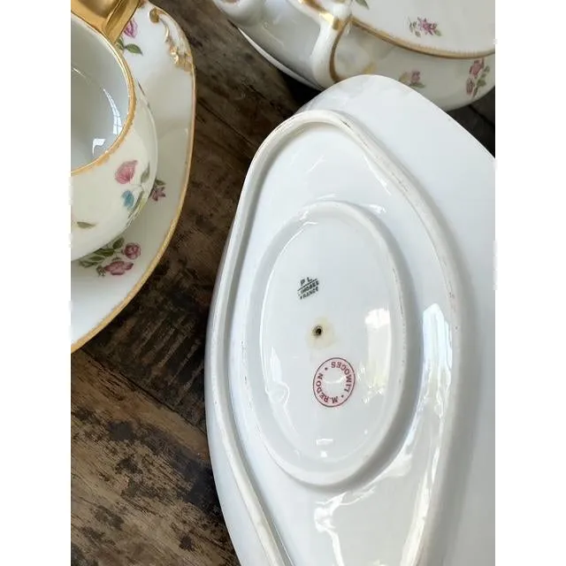 Vintage Regency Limoges China Floral Serving Pieces - Set of 12 — additional photo 8
