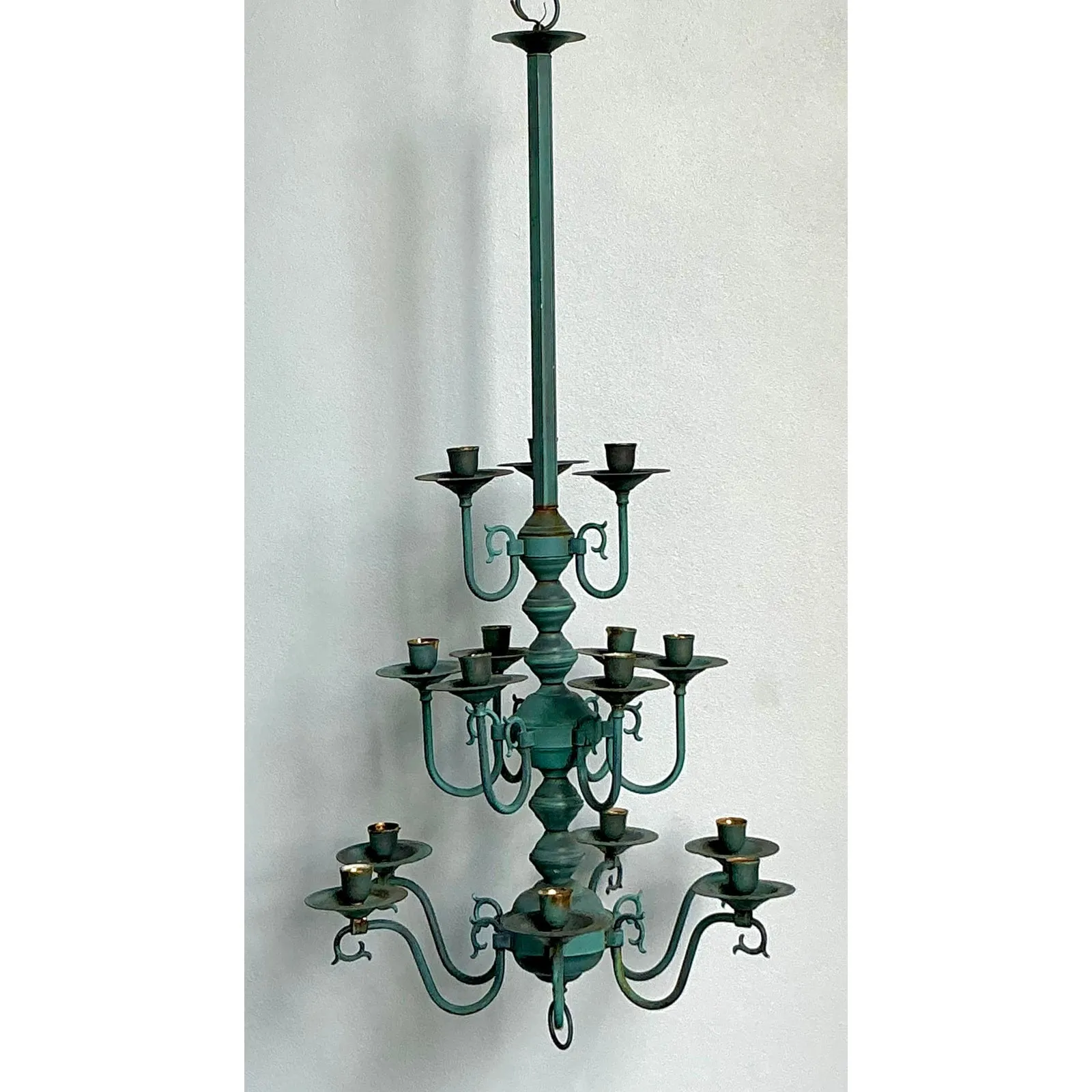 Vintage Boho Verdigris 15 Arm Chandelier — additional photo 5