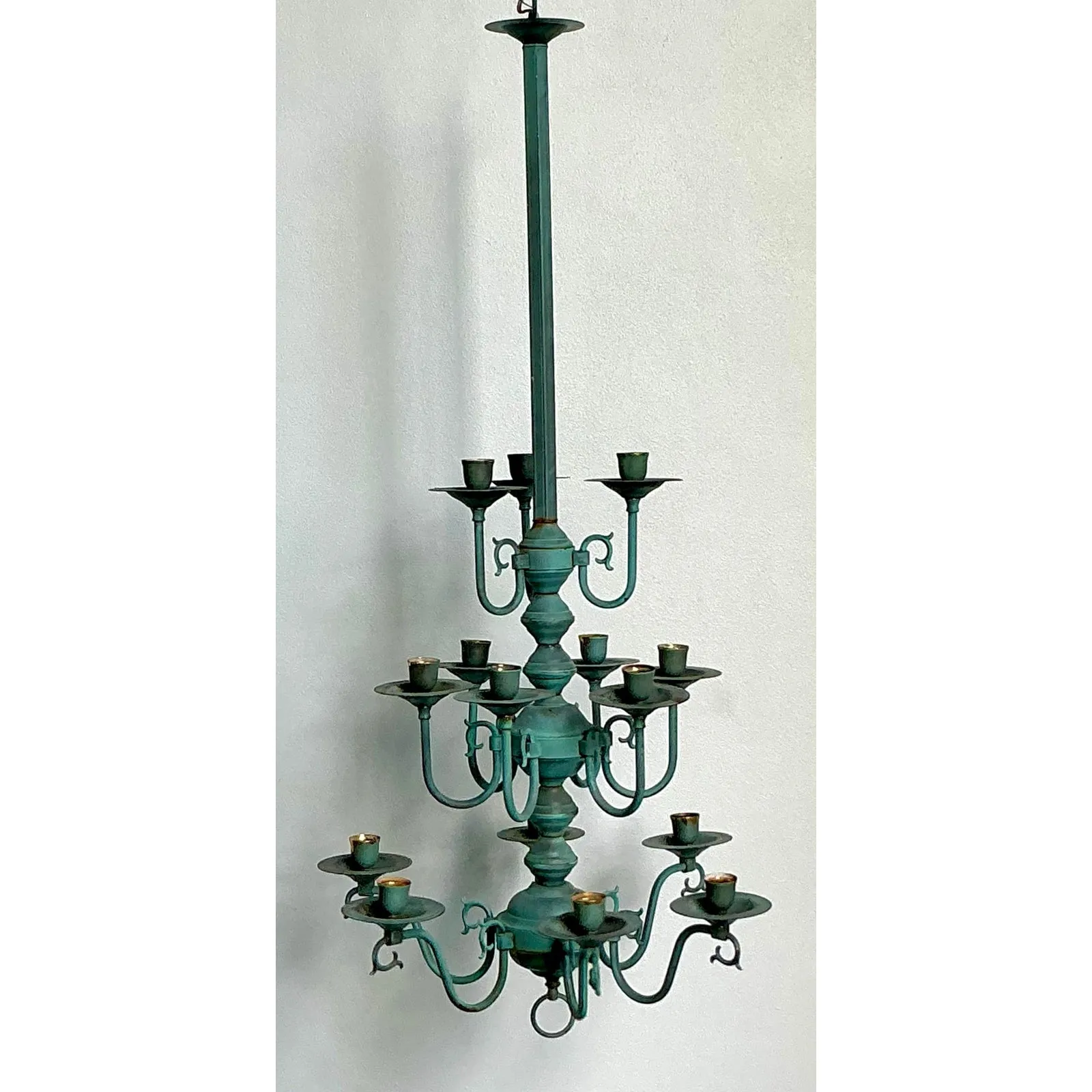 Vintage Boho Verdigris 15 Arm Chandelier — additional photo 6
