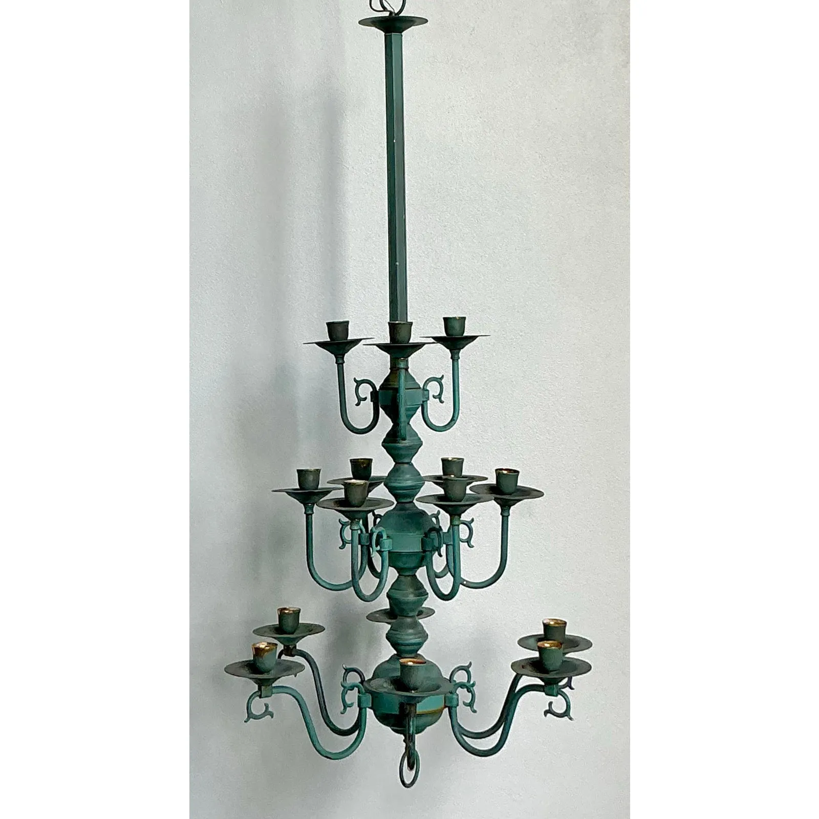 Vintage Boho Verdigris 15 Arm Chandelier — additional photo 8