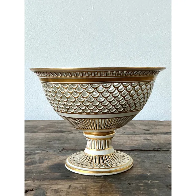 Vintage Regency Pierced Porcelain Bowl — additional photo 5
