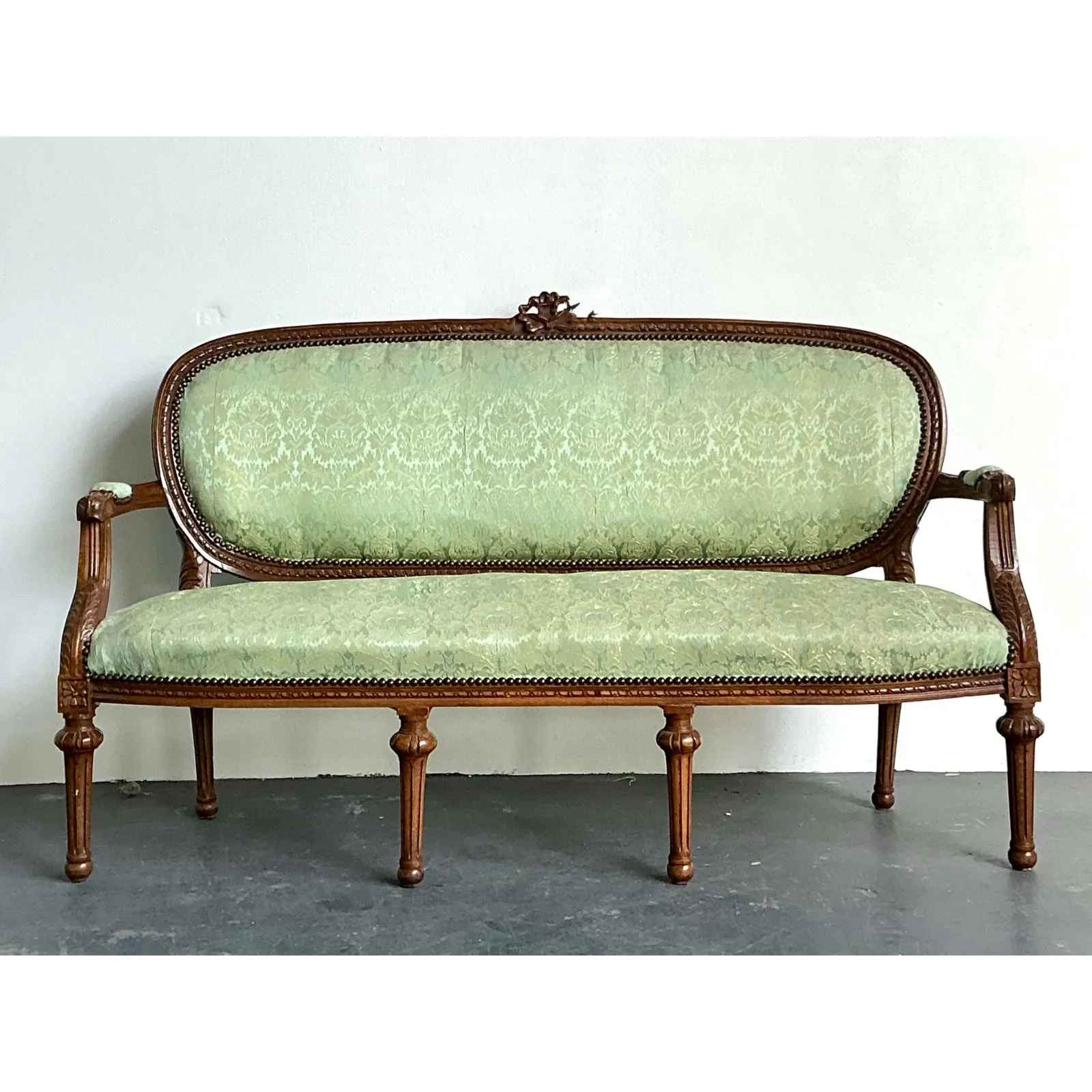 Vintage Boho Carved Canape Sofa — additional photo 2