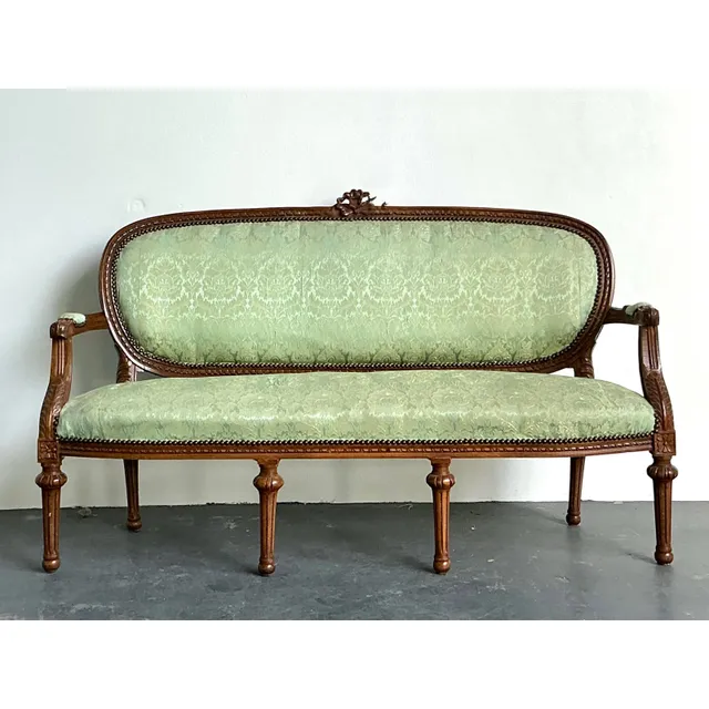 Vintage Boho Carved Canape Sofa — additional photo 2