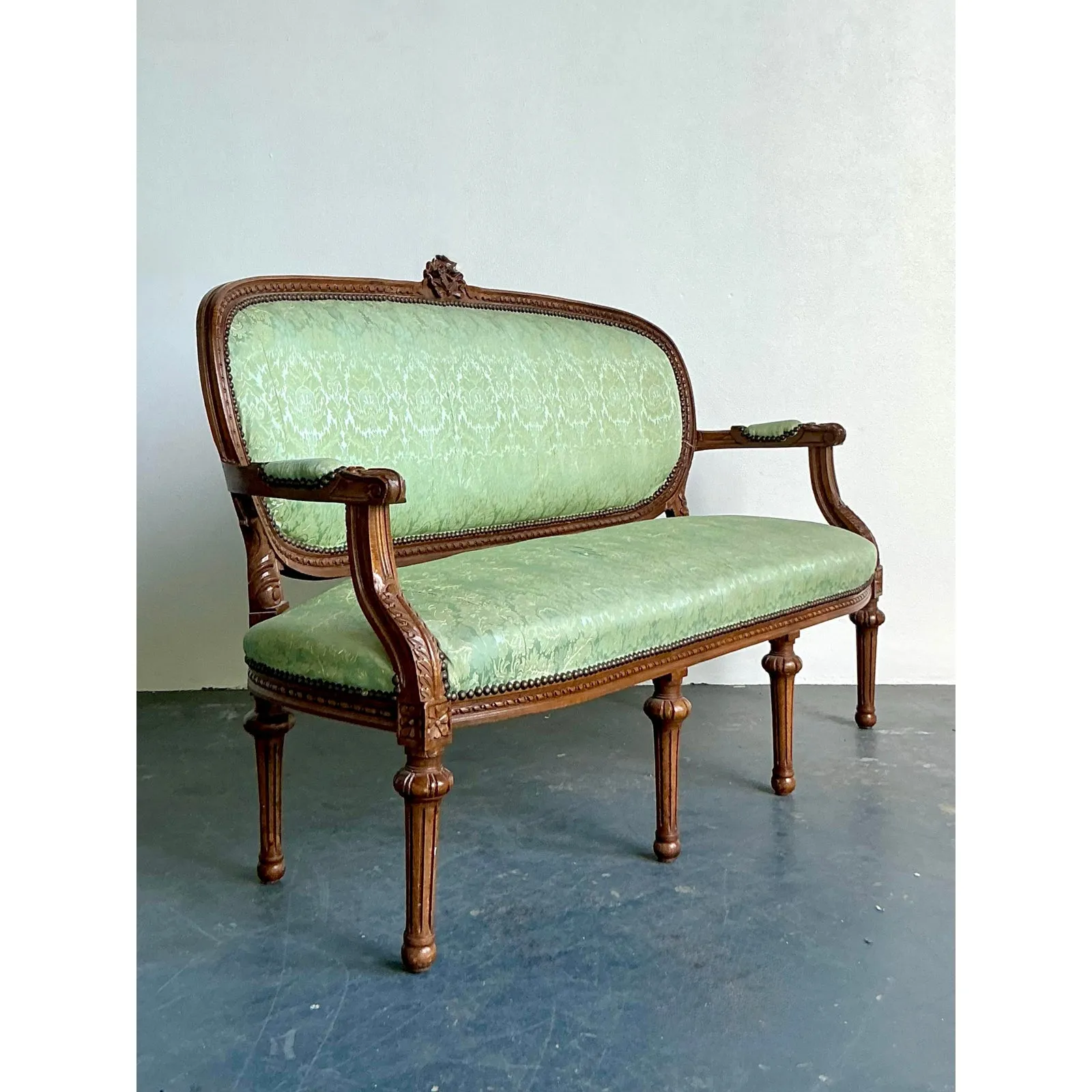 Vintage Boho Carved Canape Sofa — additional photo 5