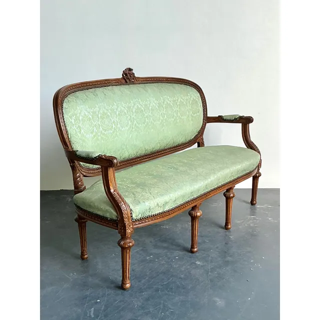 Vintage Boho Carved Canape Sofa — additional photo 4