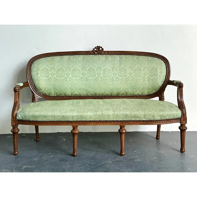 Vintage Boho Carved Canape Sofa — additional photo 1