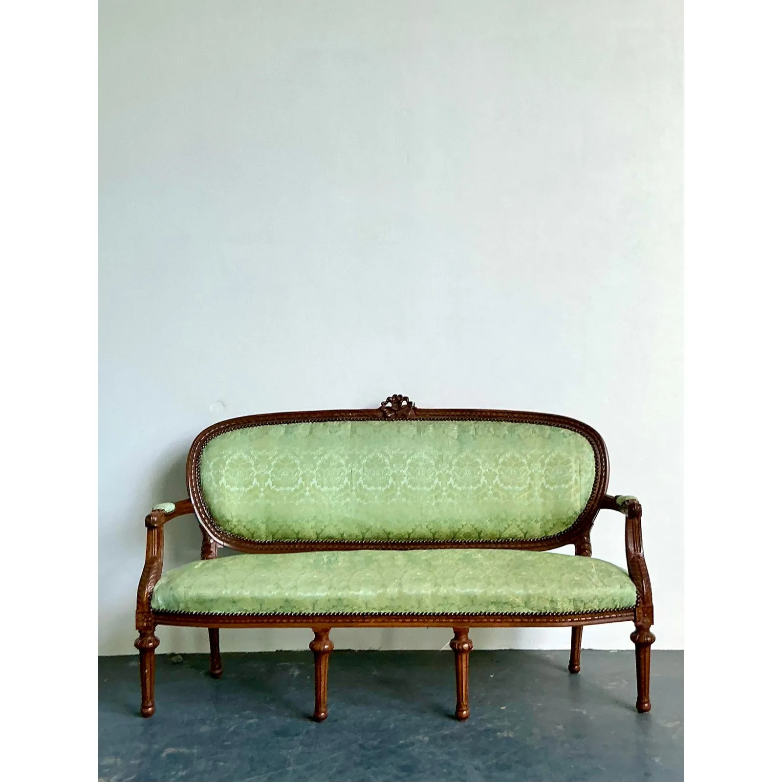 Vintage Boho Carved Canape Sofa — additional photo 3