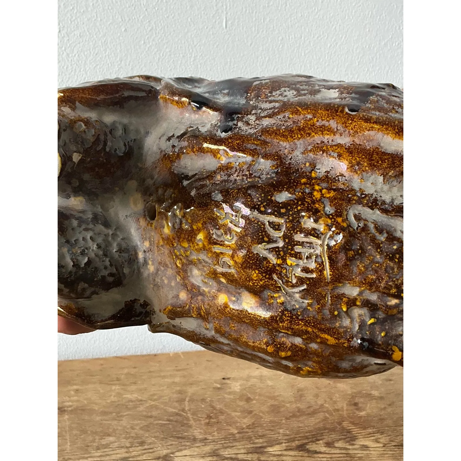 Vintage 60s Italian Glazed Ceramic Rhino — additional photo 6