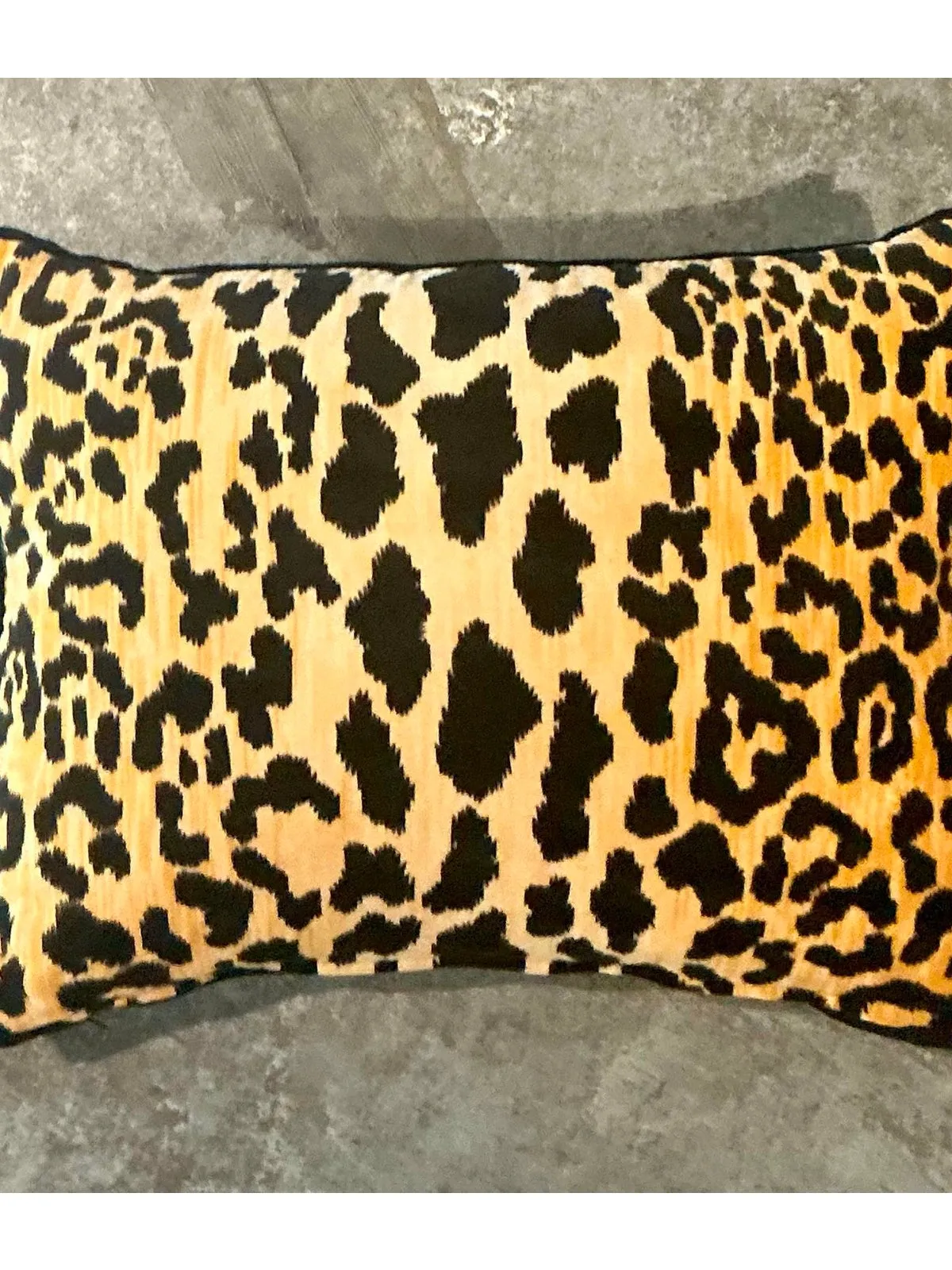 Vintage Boho Leopard Velvet Lumbar Pillow — additional photo 8
