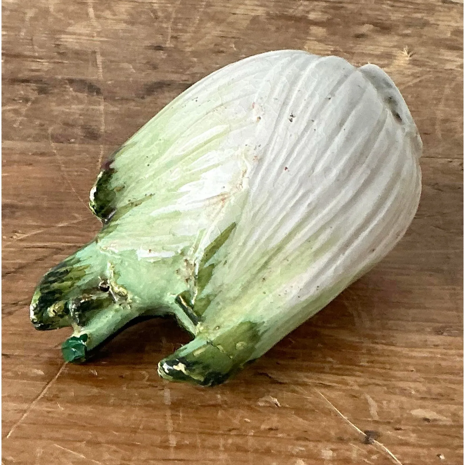 Vintage Boho Italian Glazed Ceramic Fennel — additional photo 2