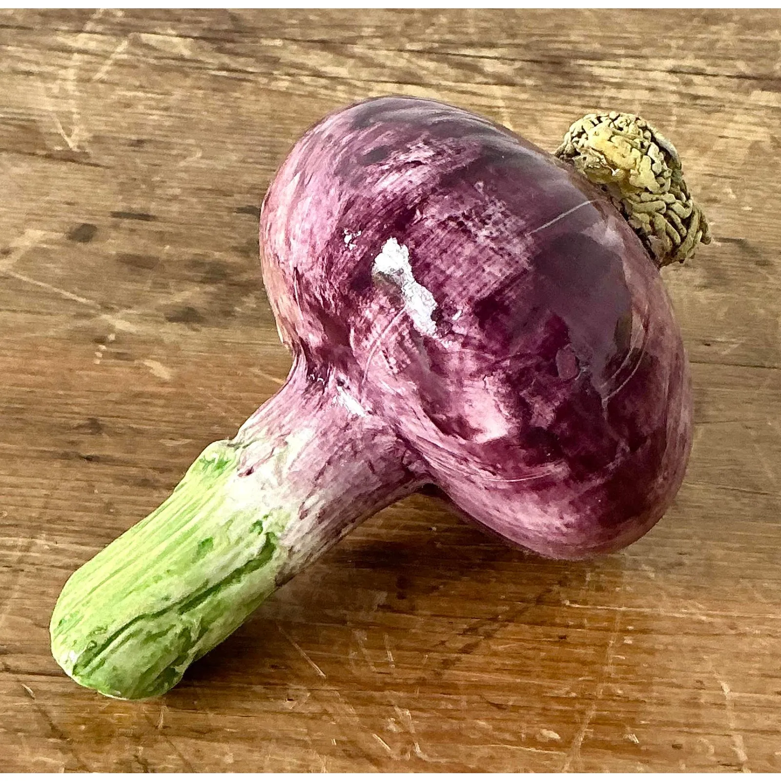 Vintage Italian Glazed Ceramic Turnip — additional photo 5
