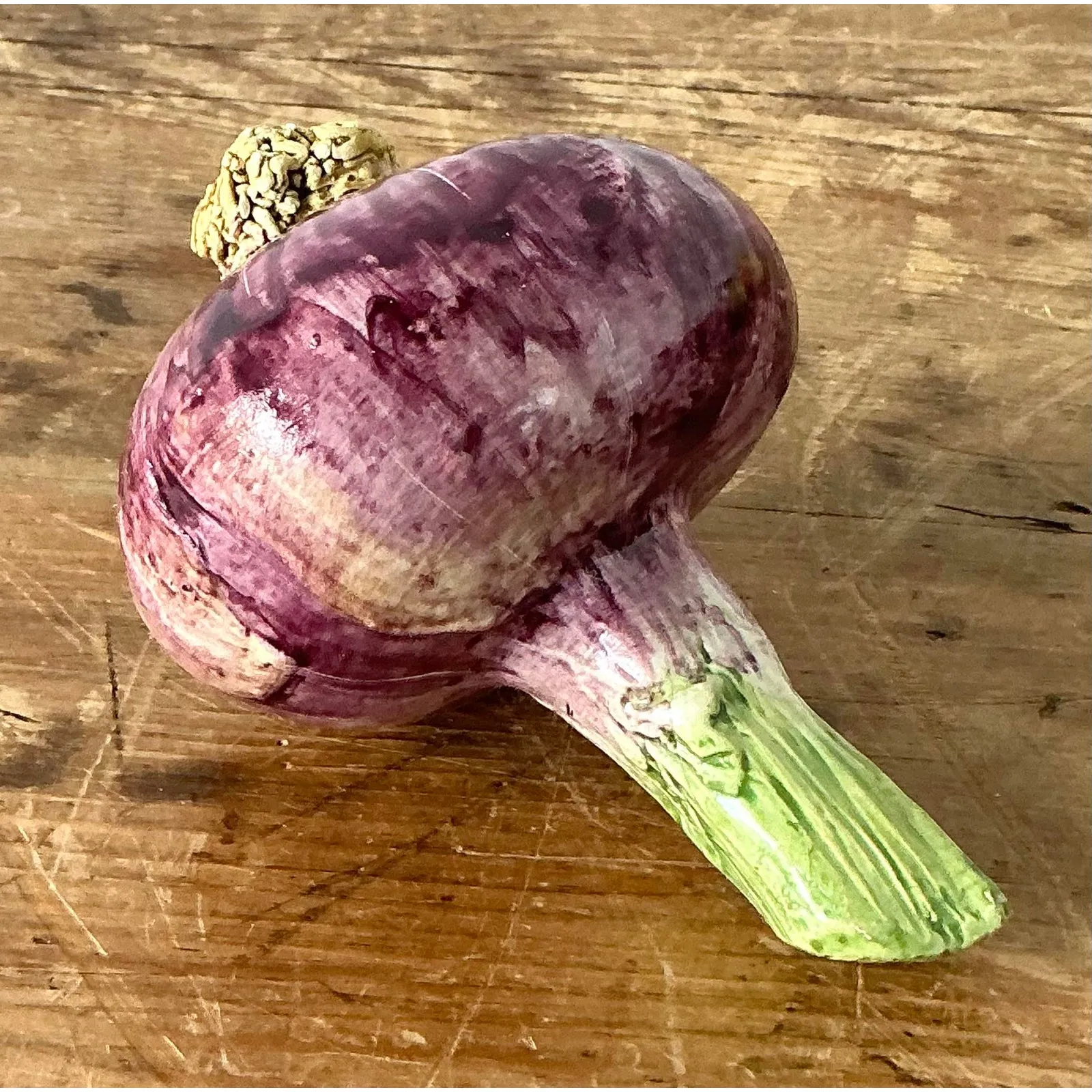 Vintage Italian Glazed Ceramic Turnip