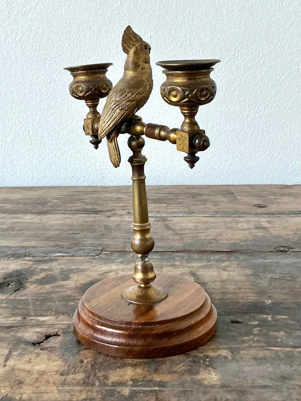 Vintage Boho Gilt Candlestick — additional photo 5