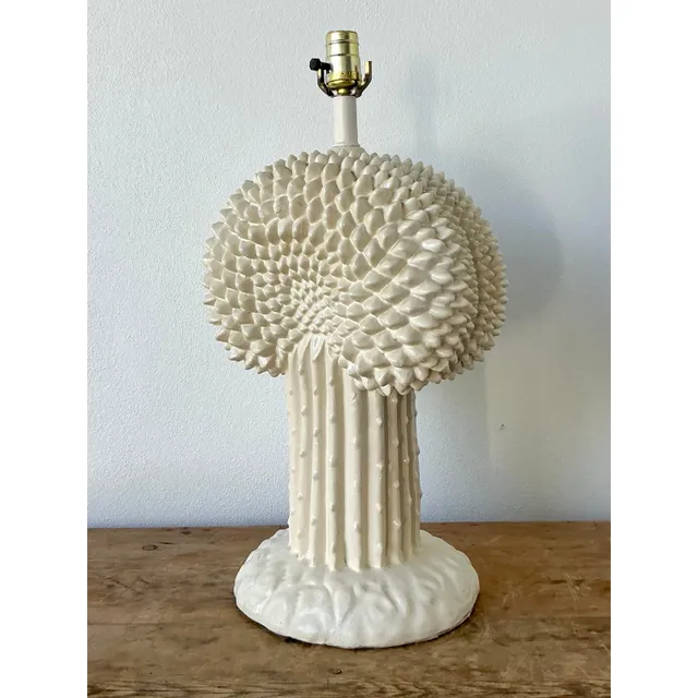 Vintage Boho Glazed Ceramic Cactus Lamp After Dickinson — additional photo 3
