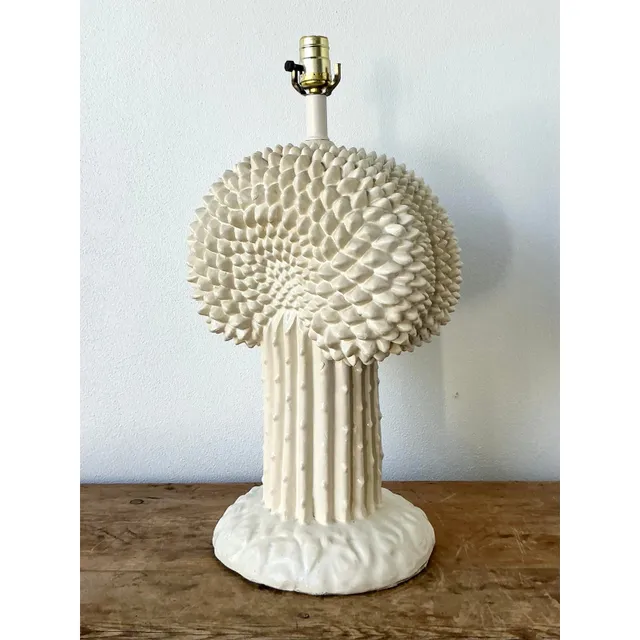 Vintage Boho Glazed Ceramic Cactus Lamp After Dickinson — additional photo 4