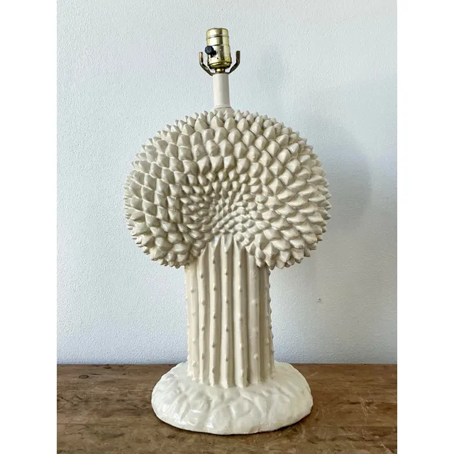 Vintage Boho Glazed Ceramic Cactus Lamp After Dickinson — additional photo 7