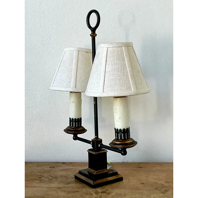 Vintage Regency Gilt Tipped Bouillotte Lamp — additional photo 6