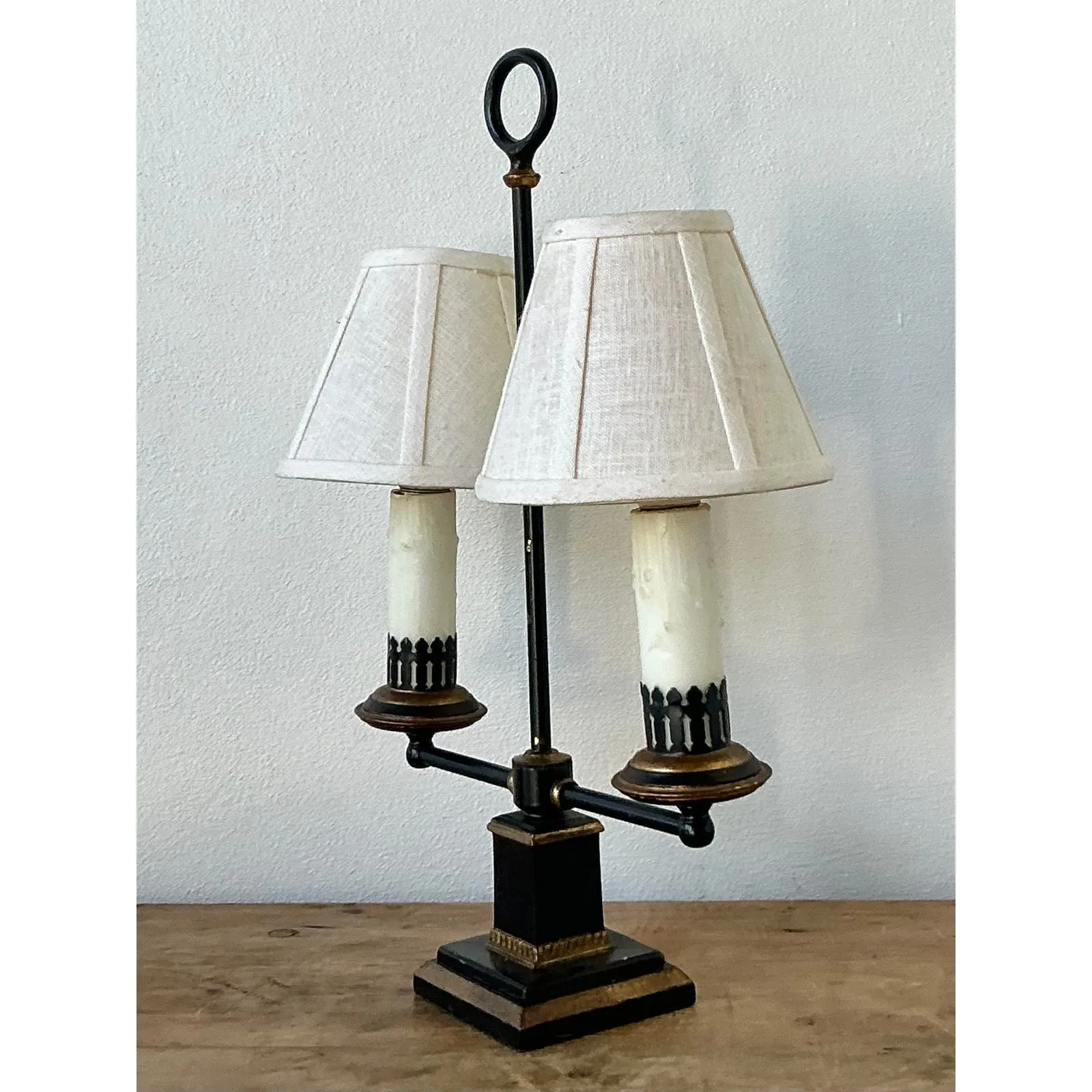 Vintage Regency Gilt Tipped Bouillotte Lamp — additional photo 7