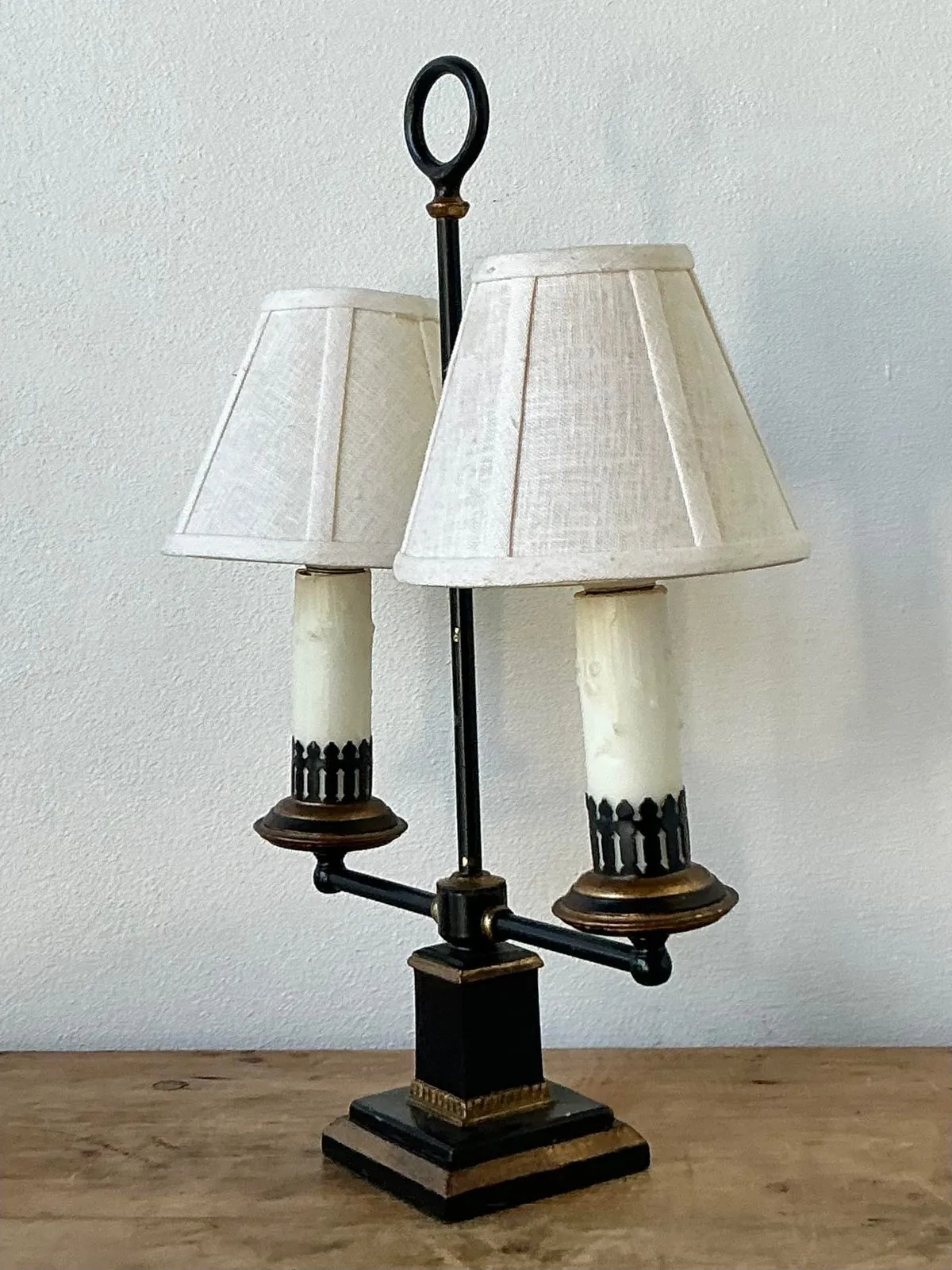Vintage Regency Gilt Tipped Bouillotte Lamp — additional photo 6