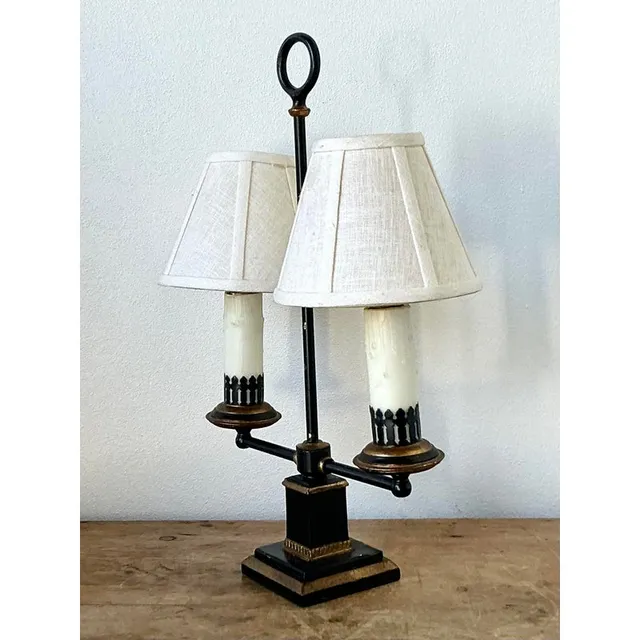 Vintage Regency Gilt Tipped Bouillotte Lamp — additional photo 8