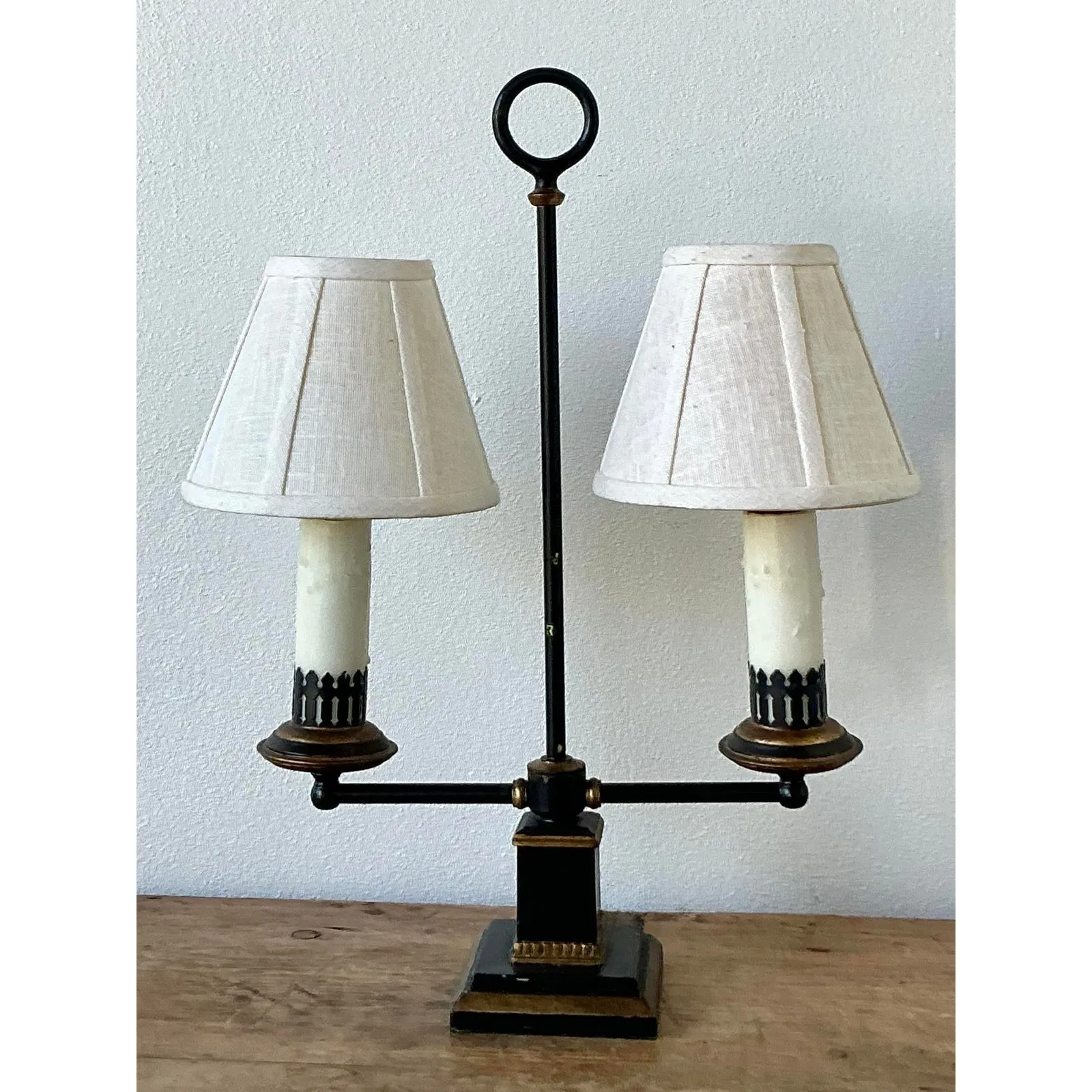 Vintage Regency Gilt Tipped Bouillotte Lamp — additional photo 3