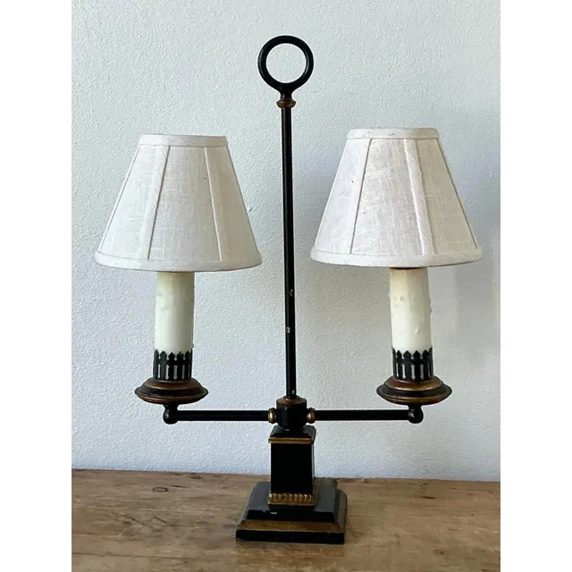 Vintage Regency Gilt Tipped Bouillotte Lamp — additional photo 3