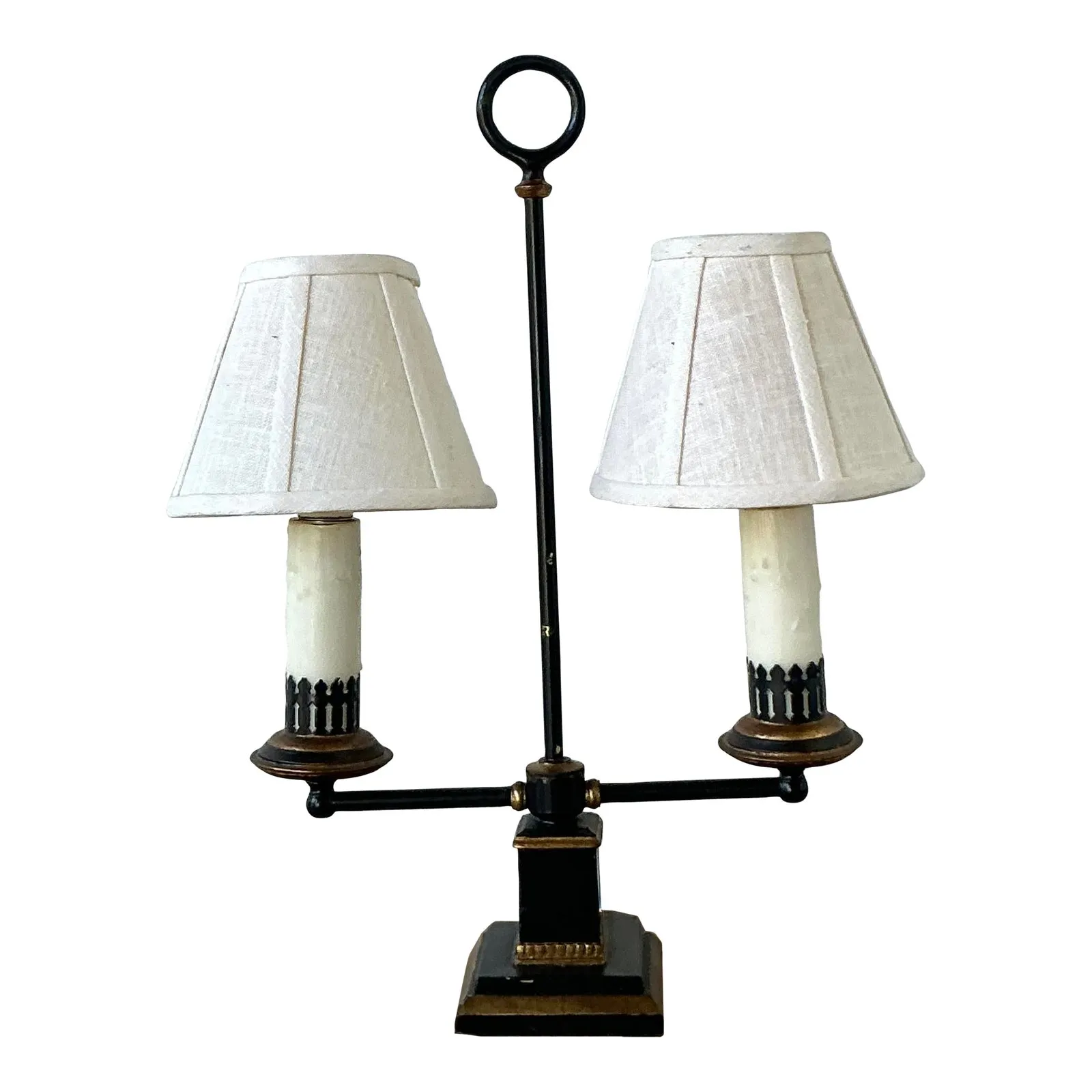 Vintage Regency Gilt Tipped Bouillotte Lamp — additional photo 1