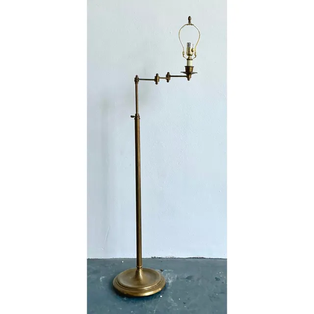 Vintage Regency Brass Articulated Floor Lamp — additional photo 2