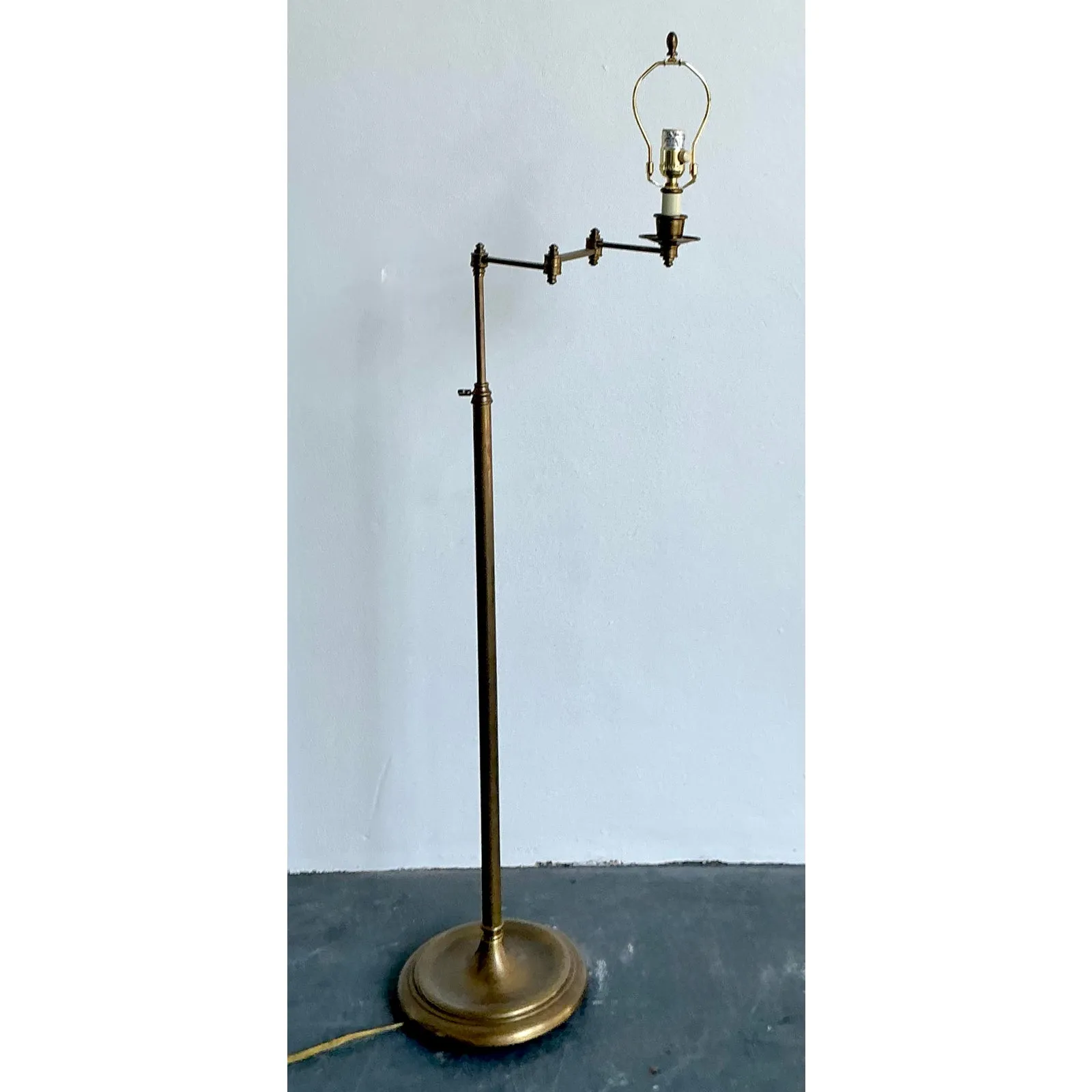 Vintage Regency Brass Articulated Floor Lamp — additional photo 3