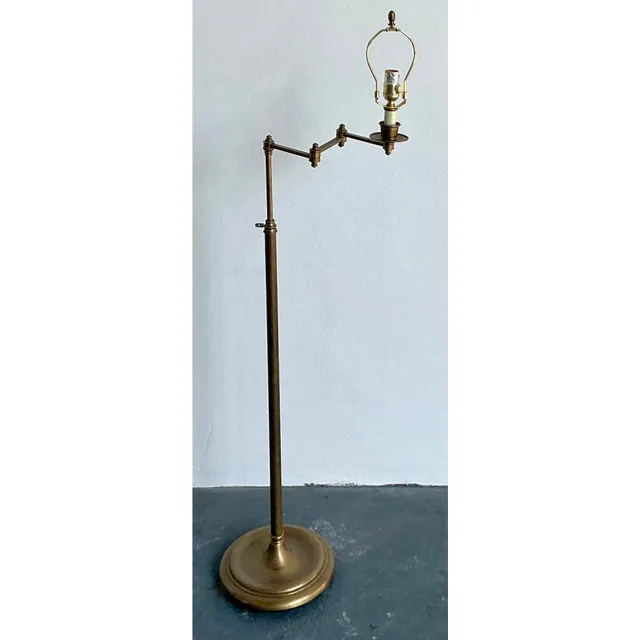 Vintage Regency Brass Articulated Floor Lamp — additional photo 4
