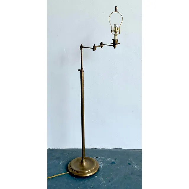 Vintage Regency Brass Articulated Floor Lamp — additional photo 5