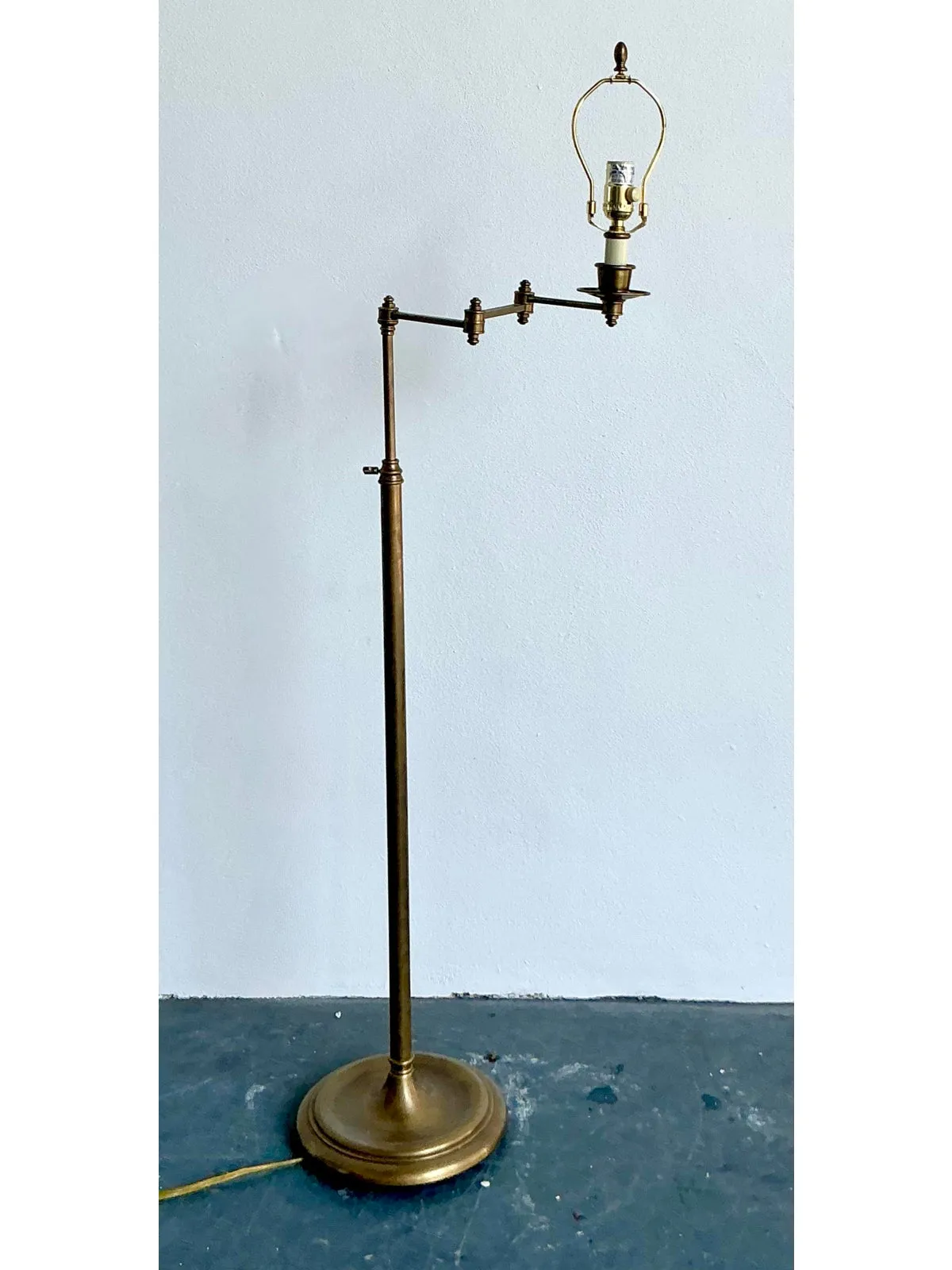 Vintage Regency Brass Articulated Floor Lamp — additional photo 5