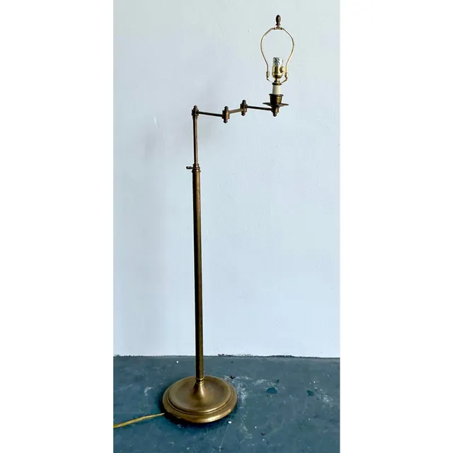 Vintage Regency Brass Articulated Floor Lamp — additional photo 6