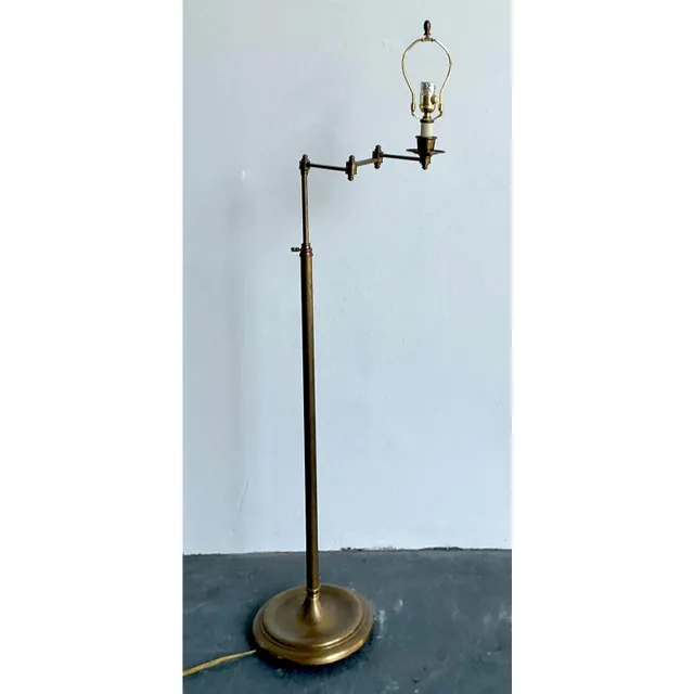 Vintage Regency Brass Articulated Floor Lamp — additional photo 7