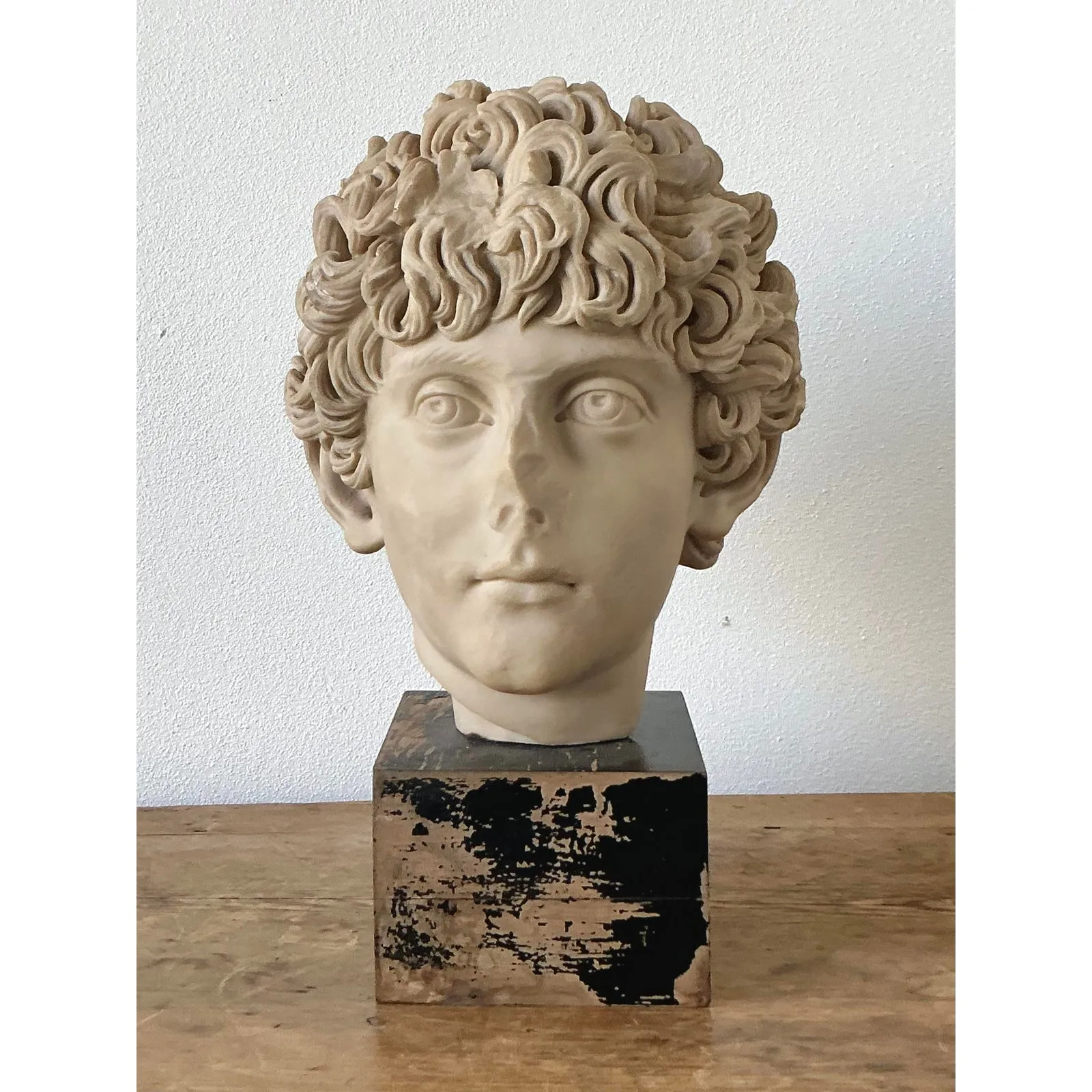 Vintage Boho Cast Marble Bust of Marcus Aurelius — additional photo 8