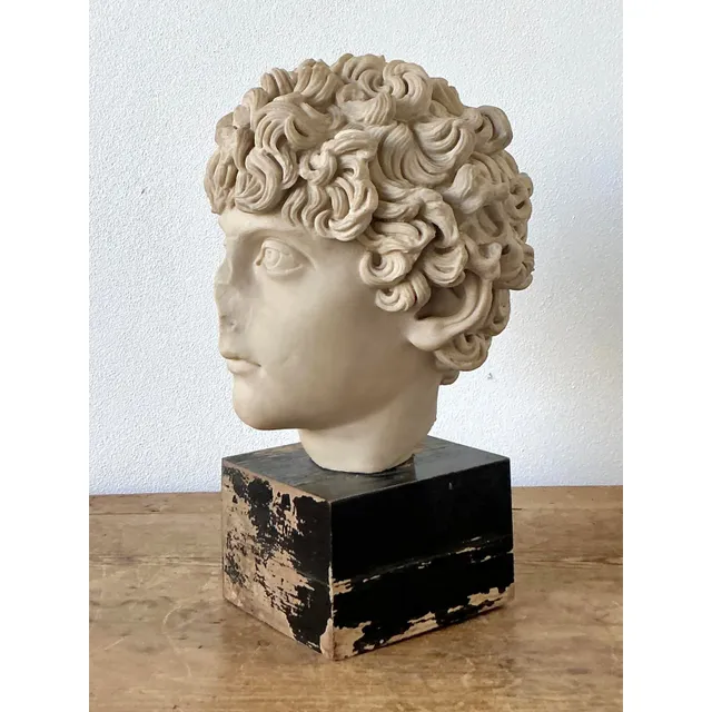 Vintage Boho Cast Marble Bust of Marcus Aurelius — additional photo 3