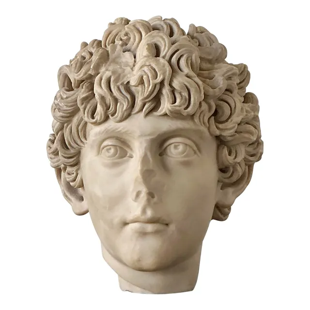 Vintage Boho Cast Marble Bust of Marcus Aurelius — additional photo 7
