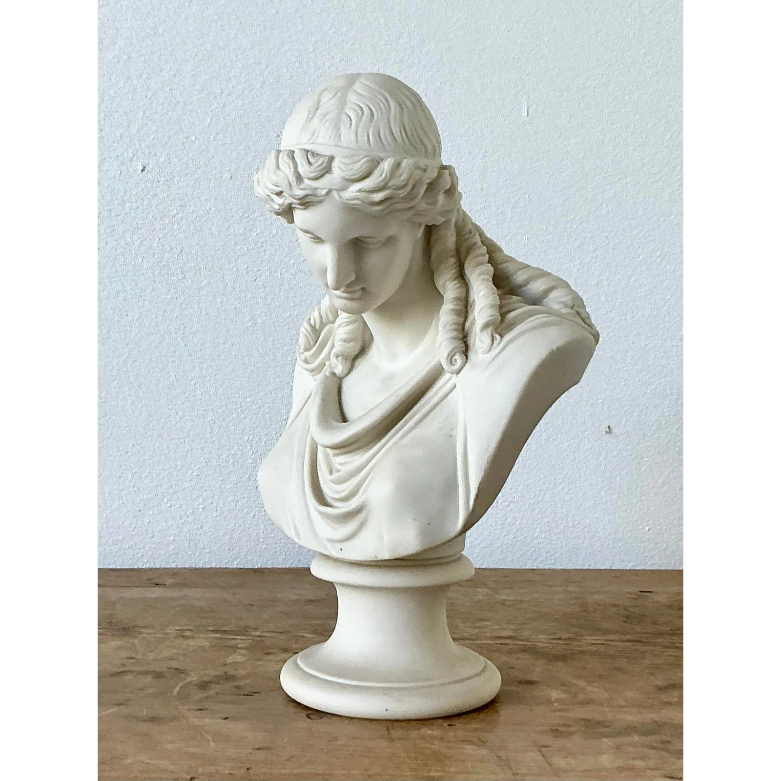 Vintage Boho Ceramic Bust of Goddess of Peace — additional photo 6