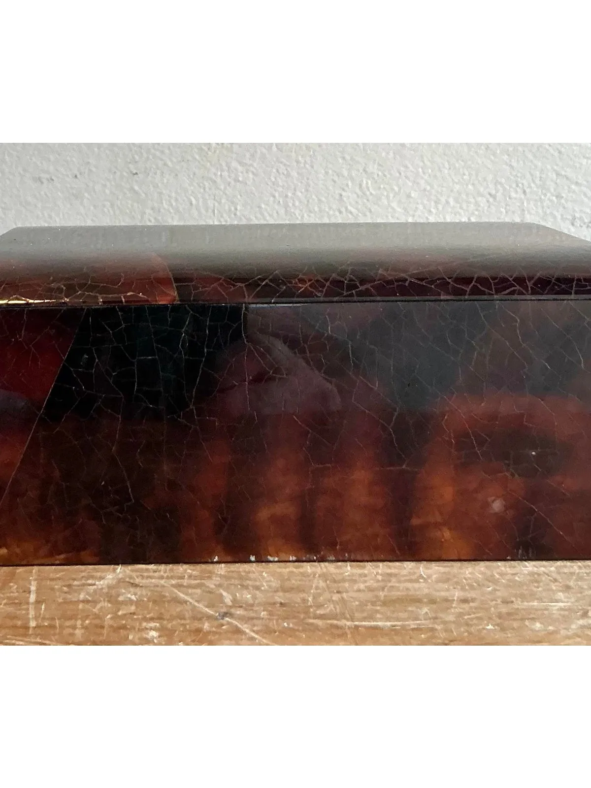Vintage Boho Lacquered Coconut Shell Box — additional photo 4